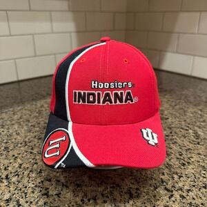 Indiana Hoosiers Team Spirit Baseball Cap Hat Adjustable Red Black Wool Blend